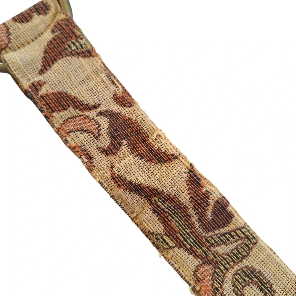 Canterbury Vtg Belt Boho Earthy 1970s Tapestry Double O Ring Large FLAW READ